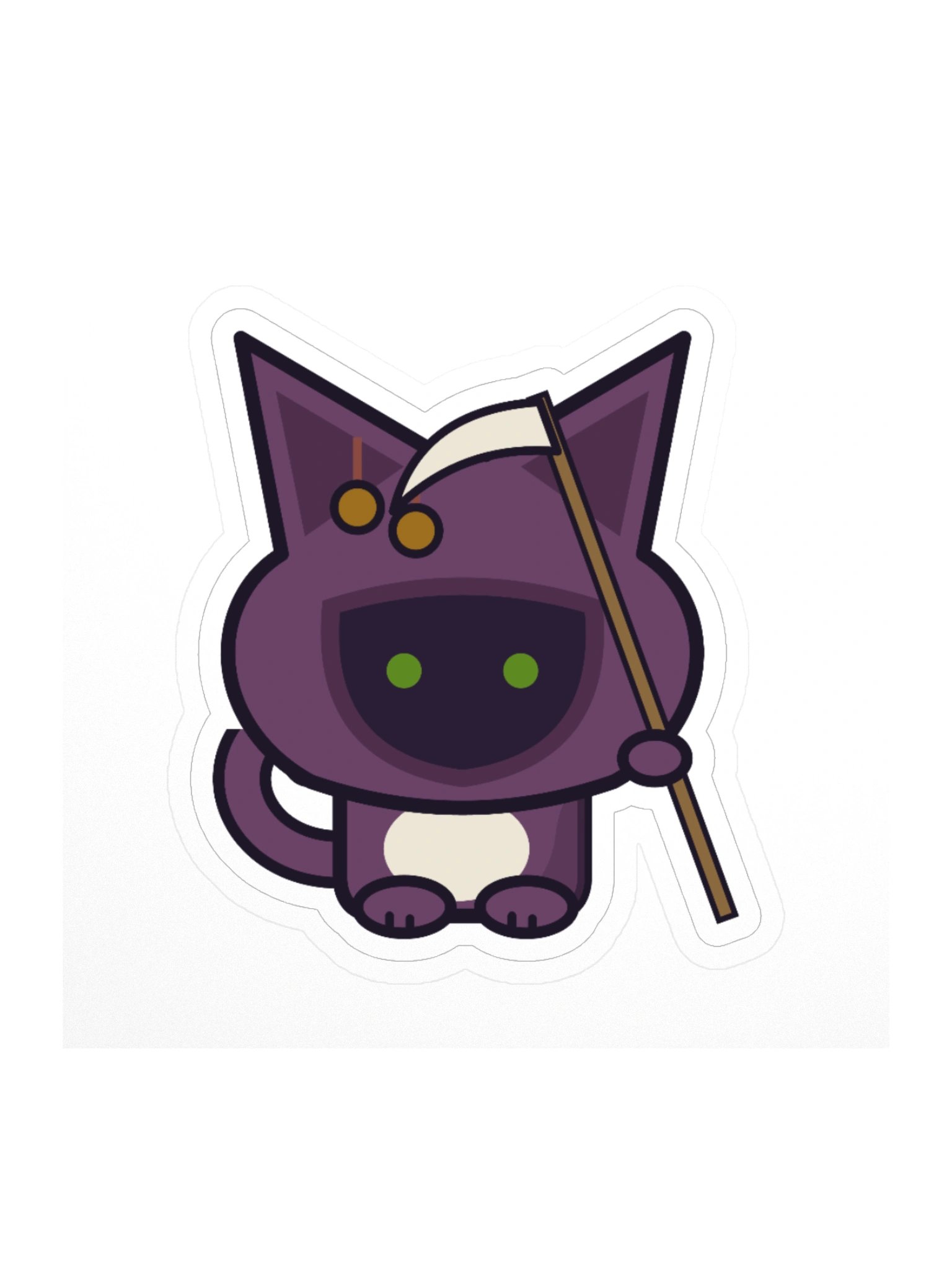 Badge Reaper Zombie Cat Laptop Sticker product image (1)
