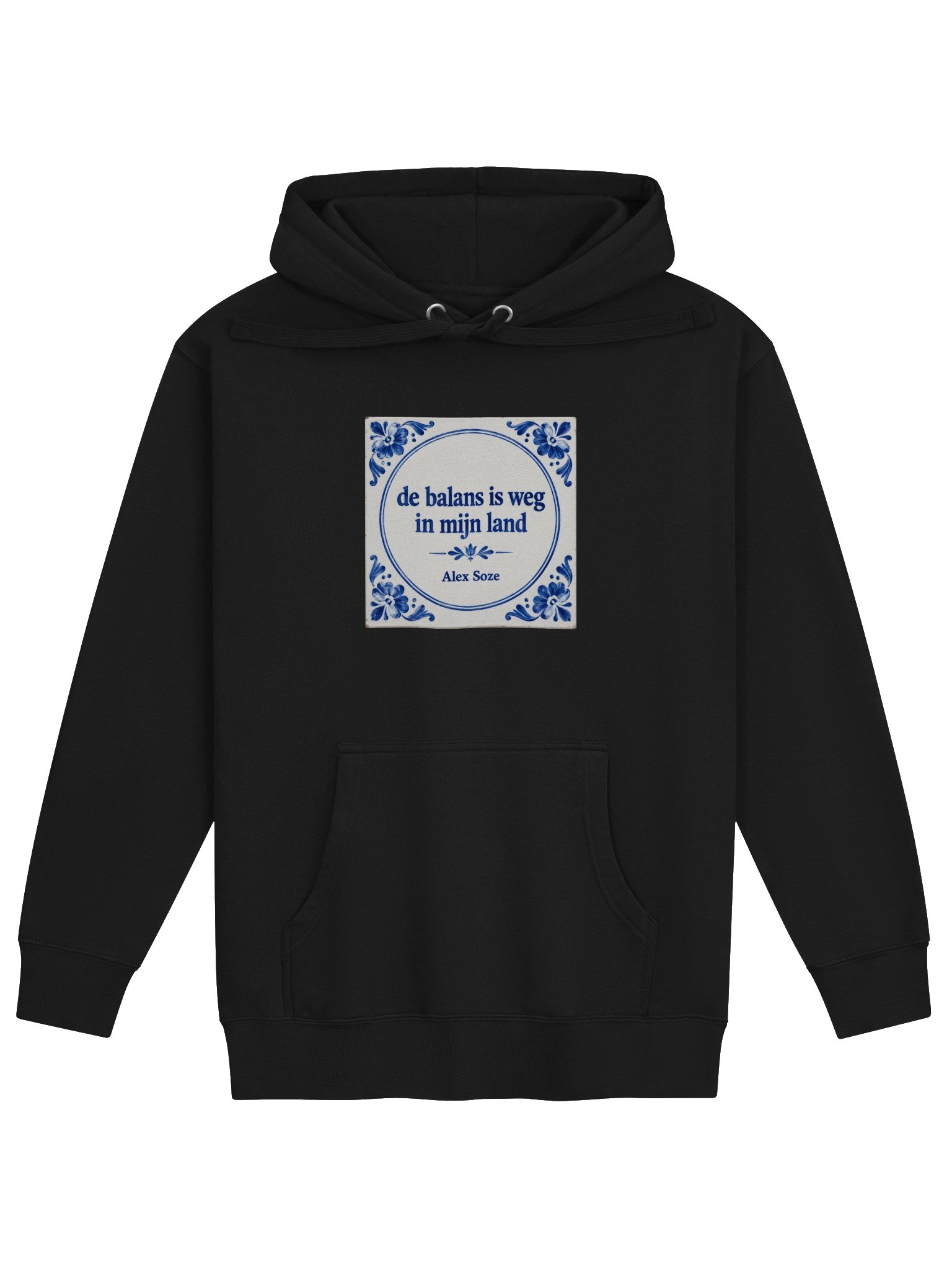 RoddelPraat Tegeltje Hoodie – Zwart product image (1)