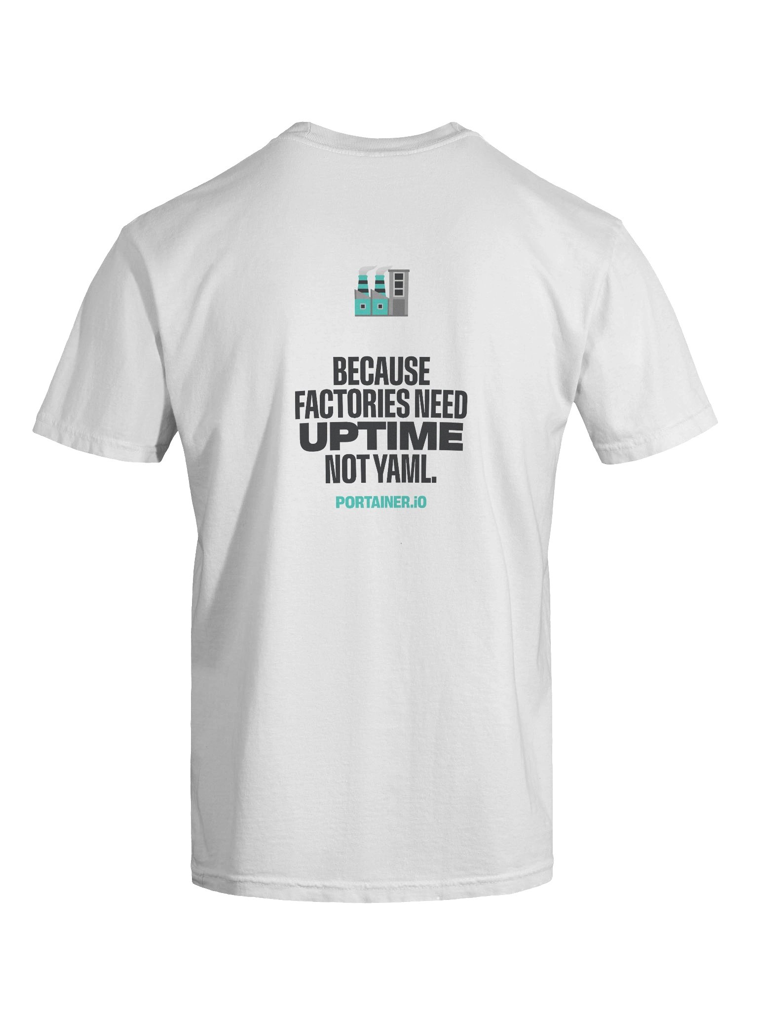 Industrial and IoT Tshirt White - Because factories need uptime, not YAML product image (9)