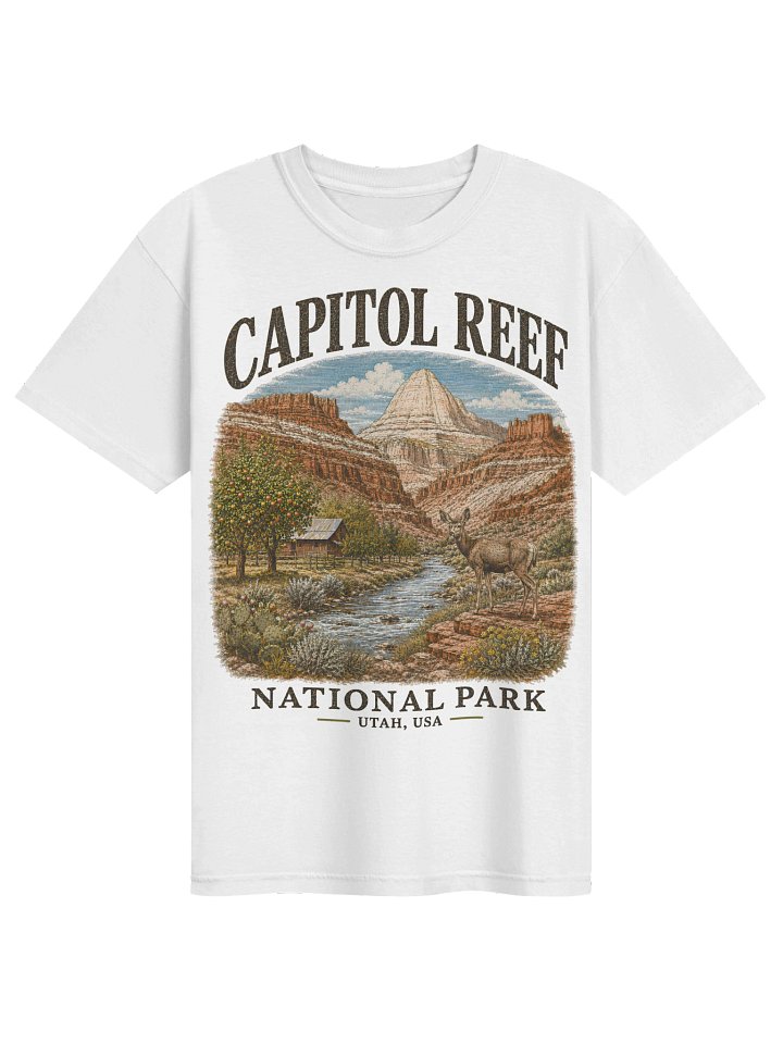 Capitol Reef National Park T Shirt, Utah Desert Landscape Tee, Vintage Canyon Deer Graphic Tee, Comfort Colors, Vintage Graphic Tee, Unisex product image (27)