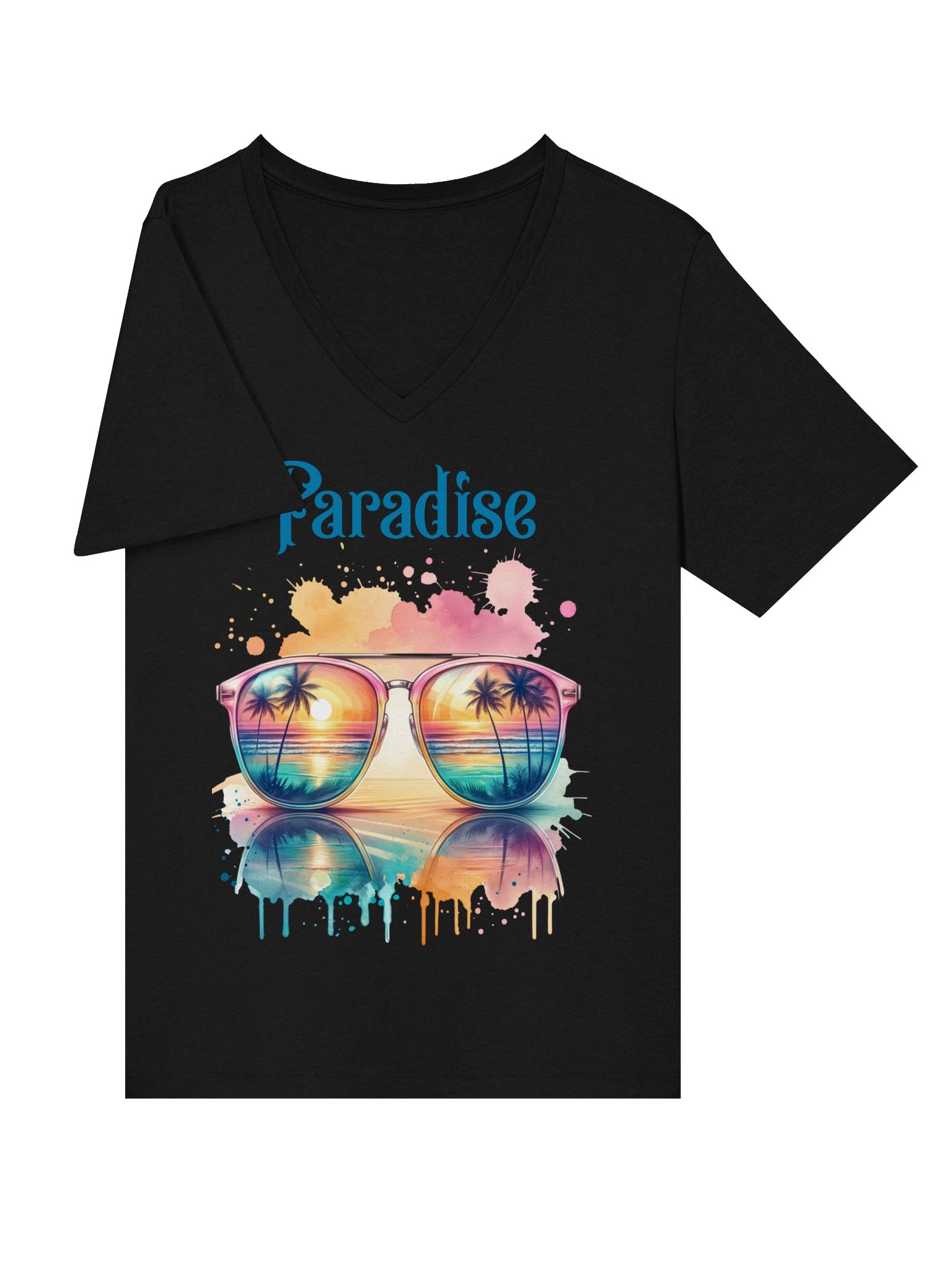 Tropical Paradise Womans V-Neck Tee product image (10)