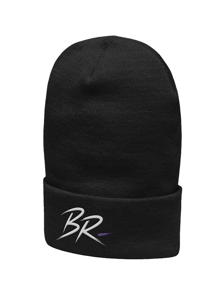 BR Signature Beanie - Minimal Logo Black Knit Hat product image (2)