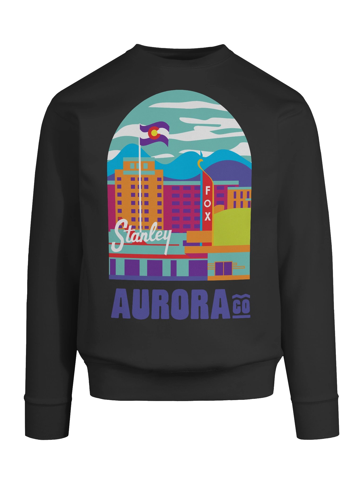 Aurora Cityscape Crew Neck Sweatshirt (Multicolor) product image (34)