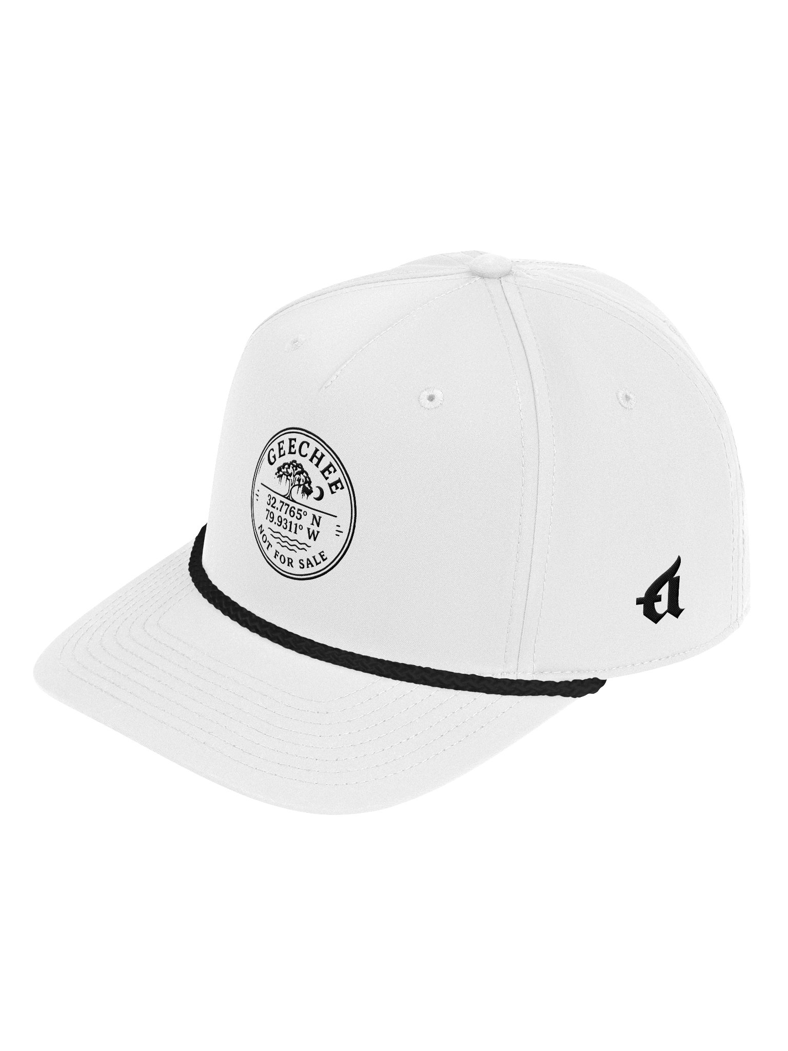 White GN4S Richardson Five-Panel Classic Rope Cap product image (3)