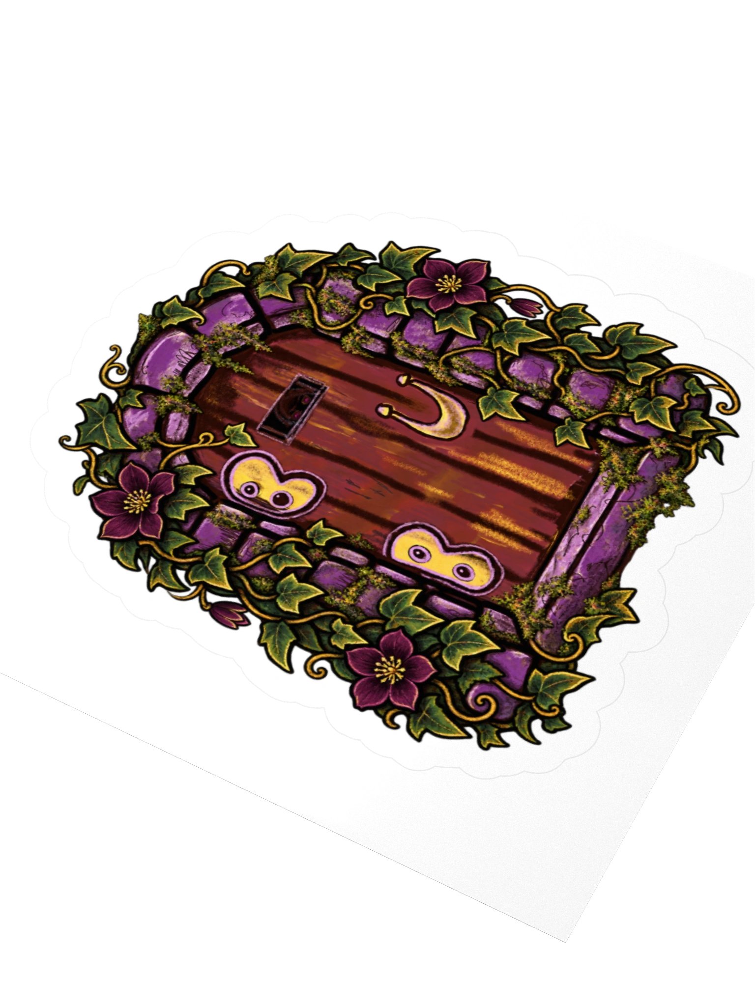 Purple Garden Door Kiss Cut Sticker product image (7)