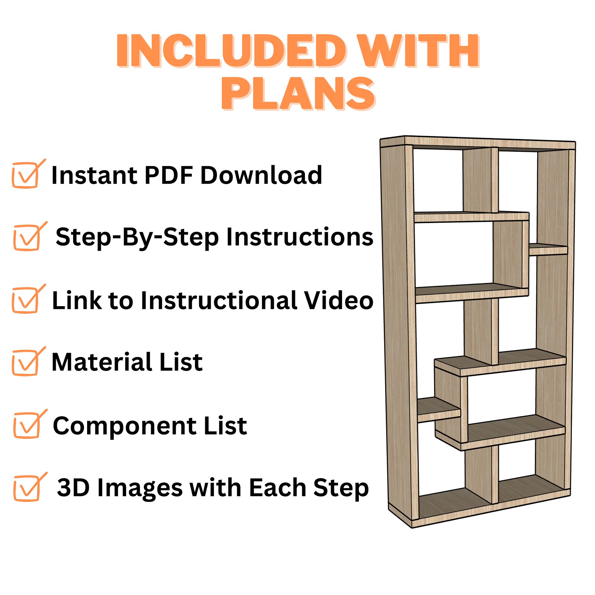 Bookshelf Plans (PDF) product image (3)