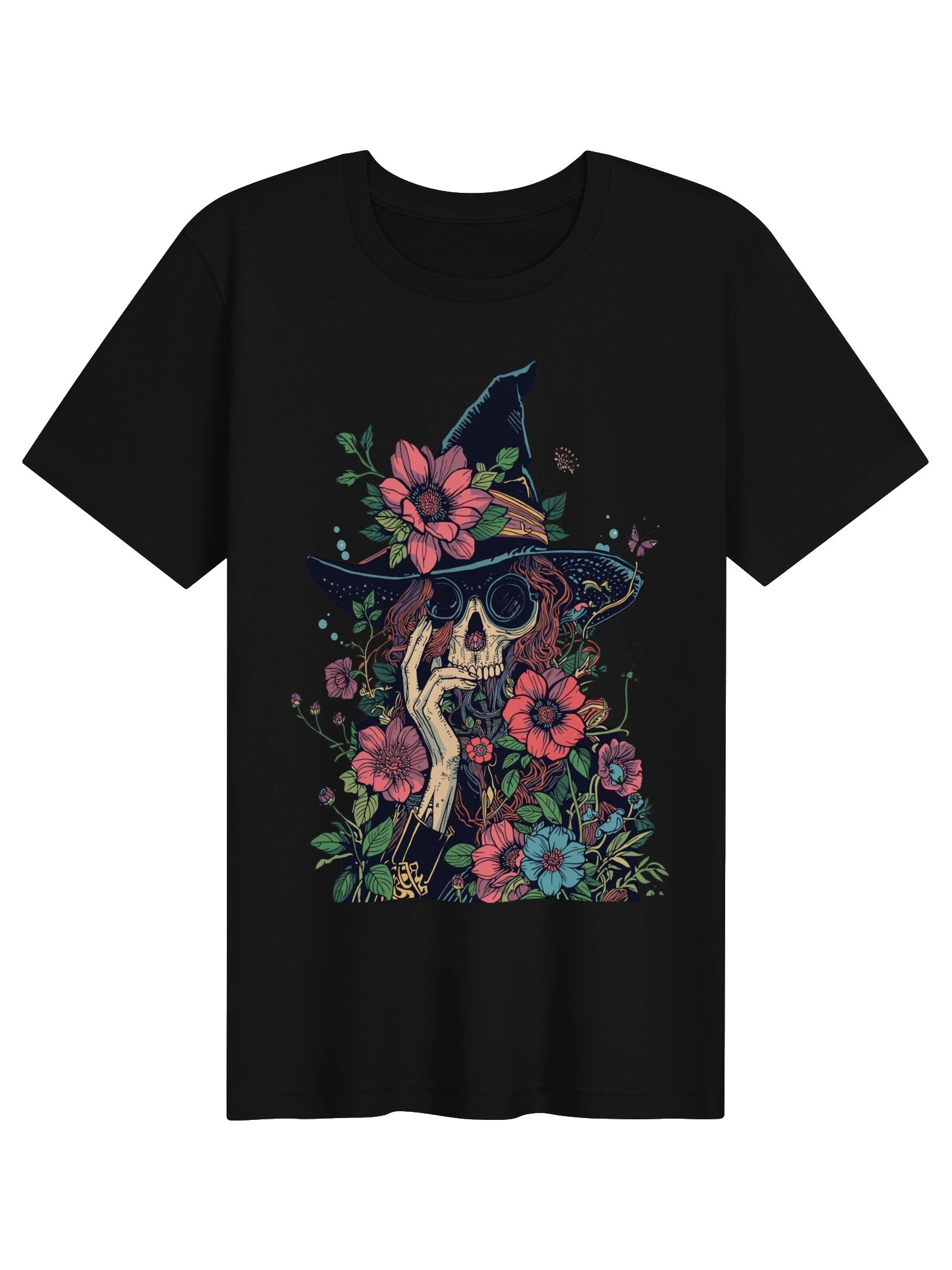 Ornate Floral Witch Skull Supersoft Tee product image (1)