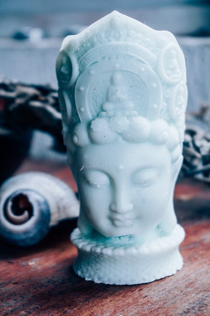 Meditationskerze – Buddha-Kopf product image (2)