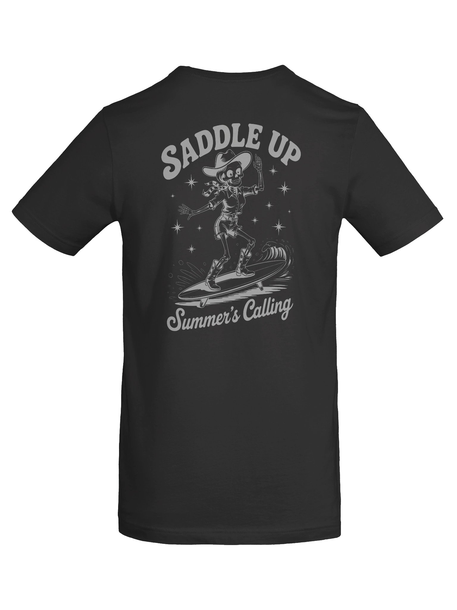 Saddle Up, Summer's Calling — Cowboy Skeleton Surf T-Shirt product image (3)