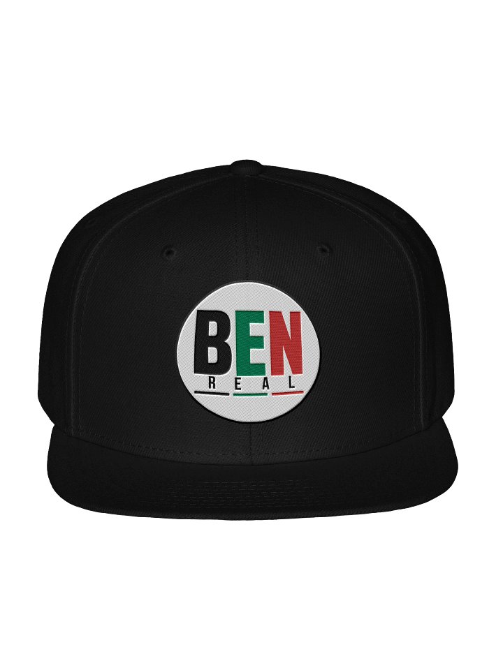 Black BEN Circle Logo Snapback Hat product image (1)