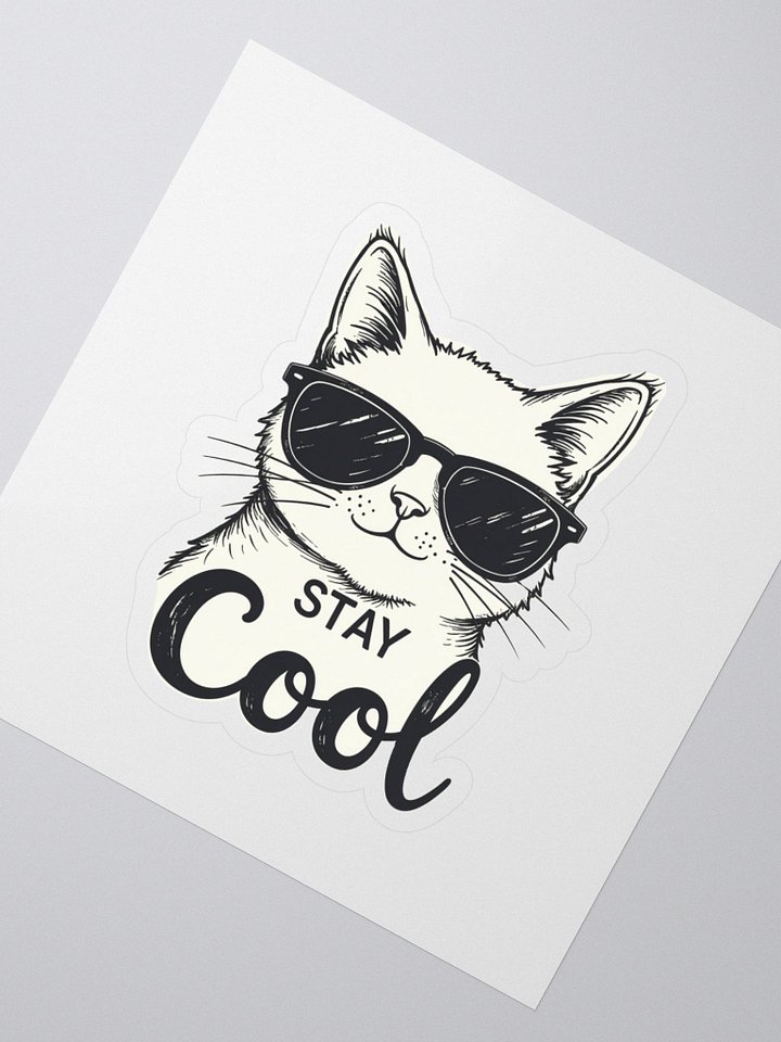 Cool Cat Sunglasses Kiss Cut Stickers product image (2)