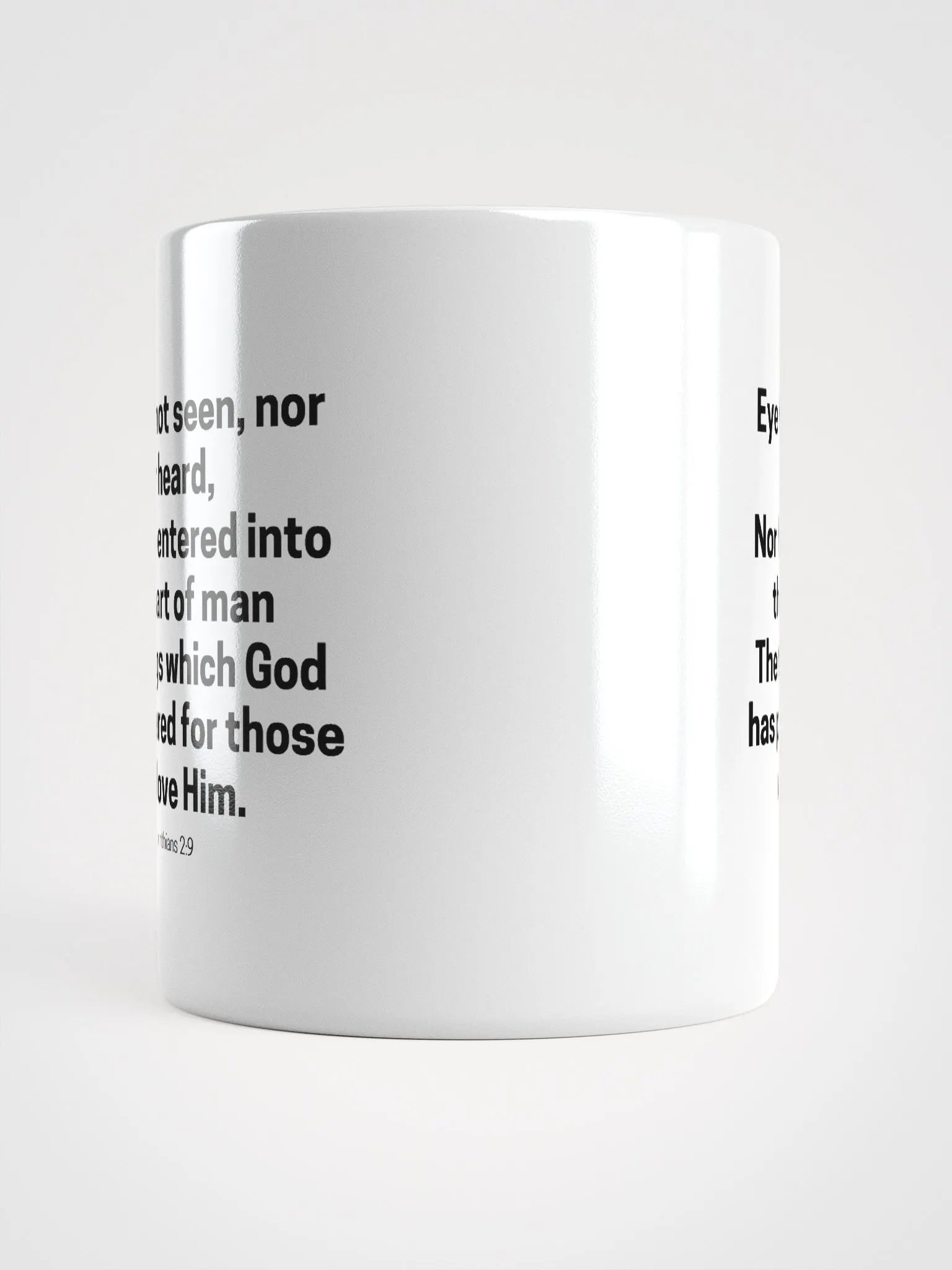 Eye Has Not Seen, Nor Ear Heard Nor Have Entered Into The Heart Of Man 1 Corinthians 2:9 White Glossy Mug 11/15/20oz product image (5)