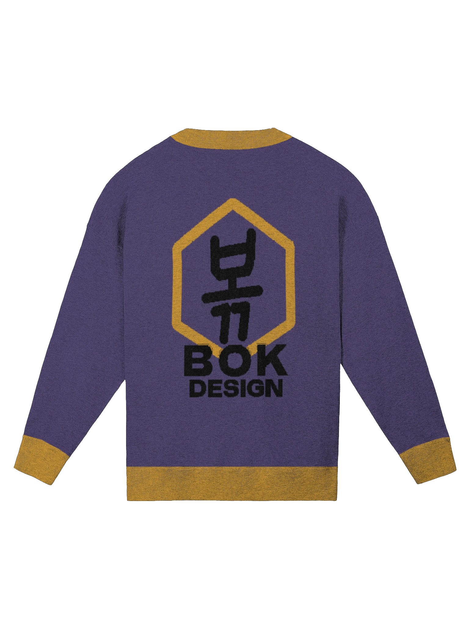 Sweatbok bokshirt //jacquard-knitted crewneck\\ royal mustard product image (2)