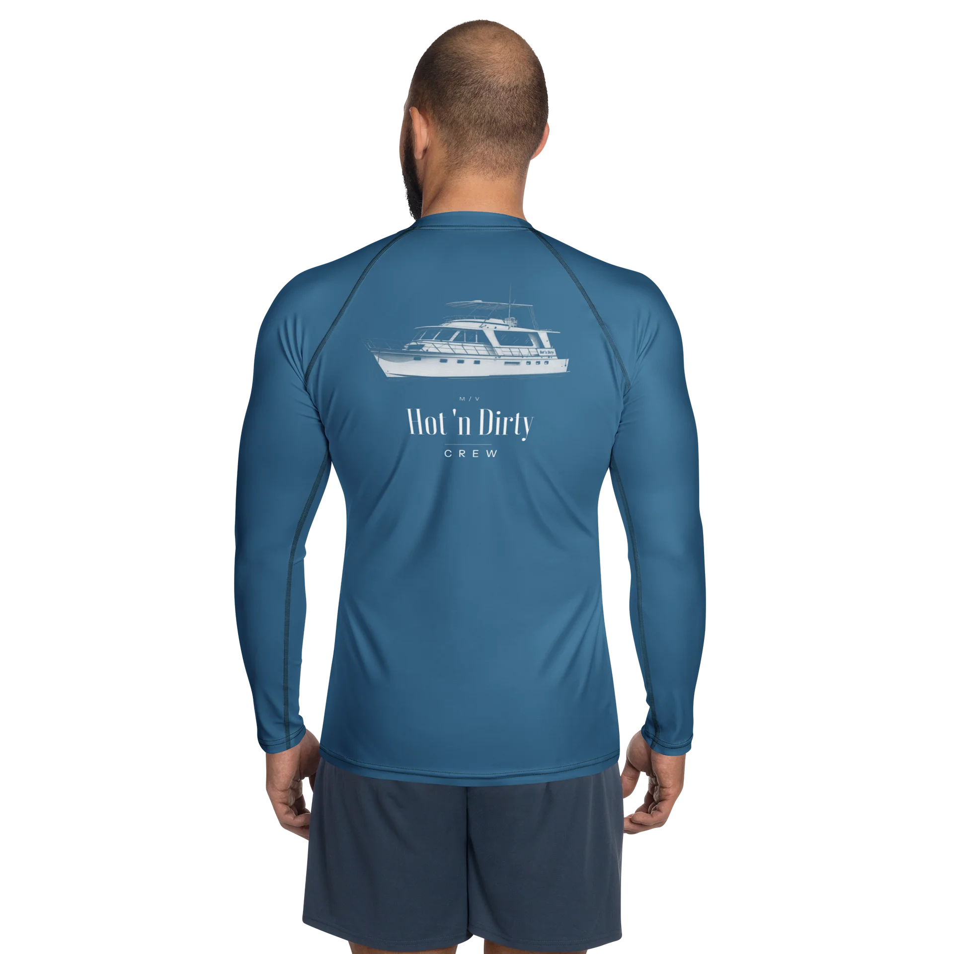 Hot 'n Dirty Crew Men's Rash Guard - Deep Chart Blue product image (2)