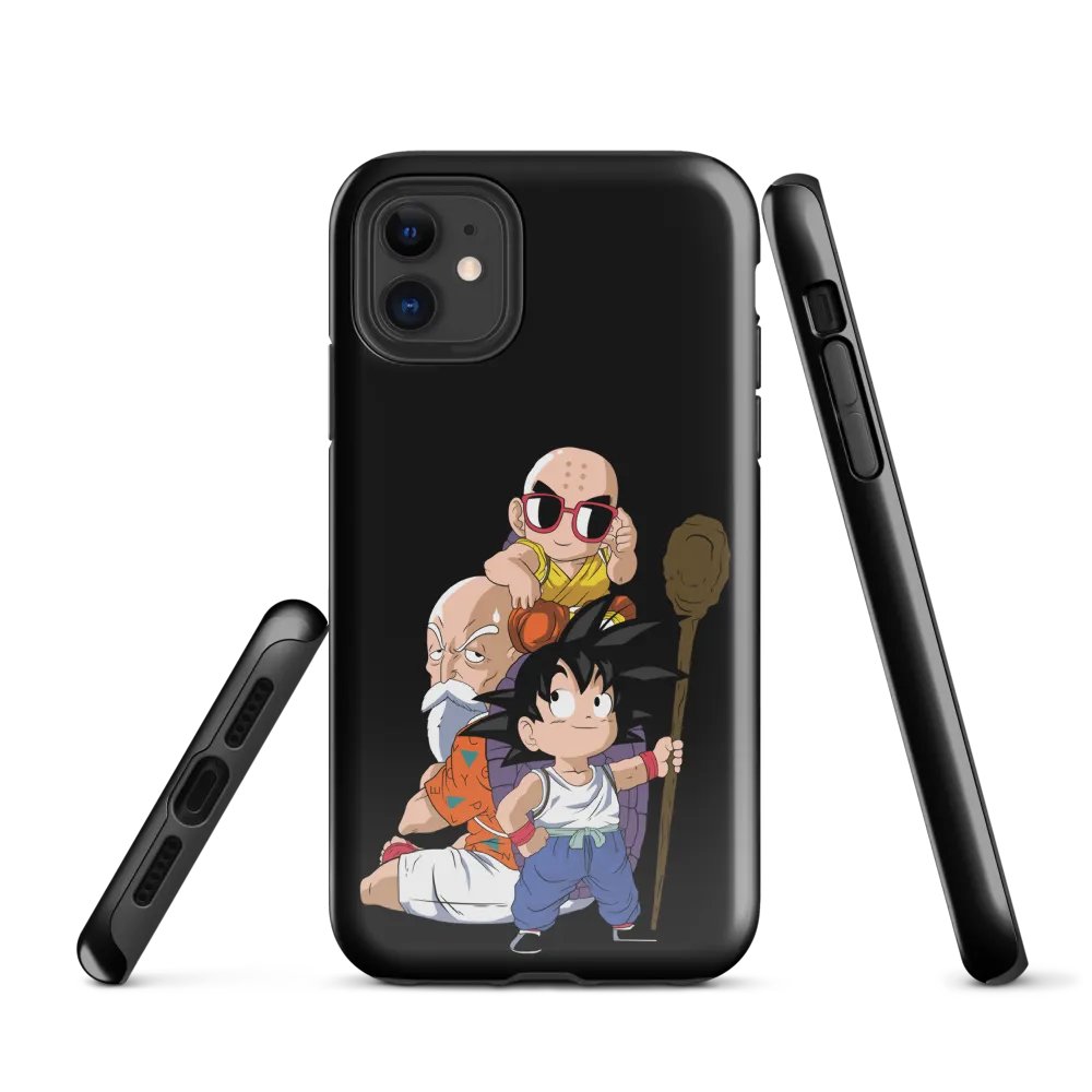 Dragon Ball Goku, Krillin & Master Roshi Ultra Instinct Tough Case for iPhone – DBZ Fans' Favorite! product image (1)