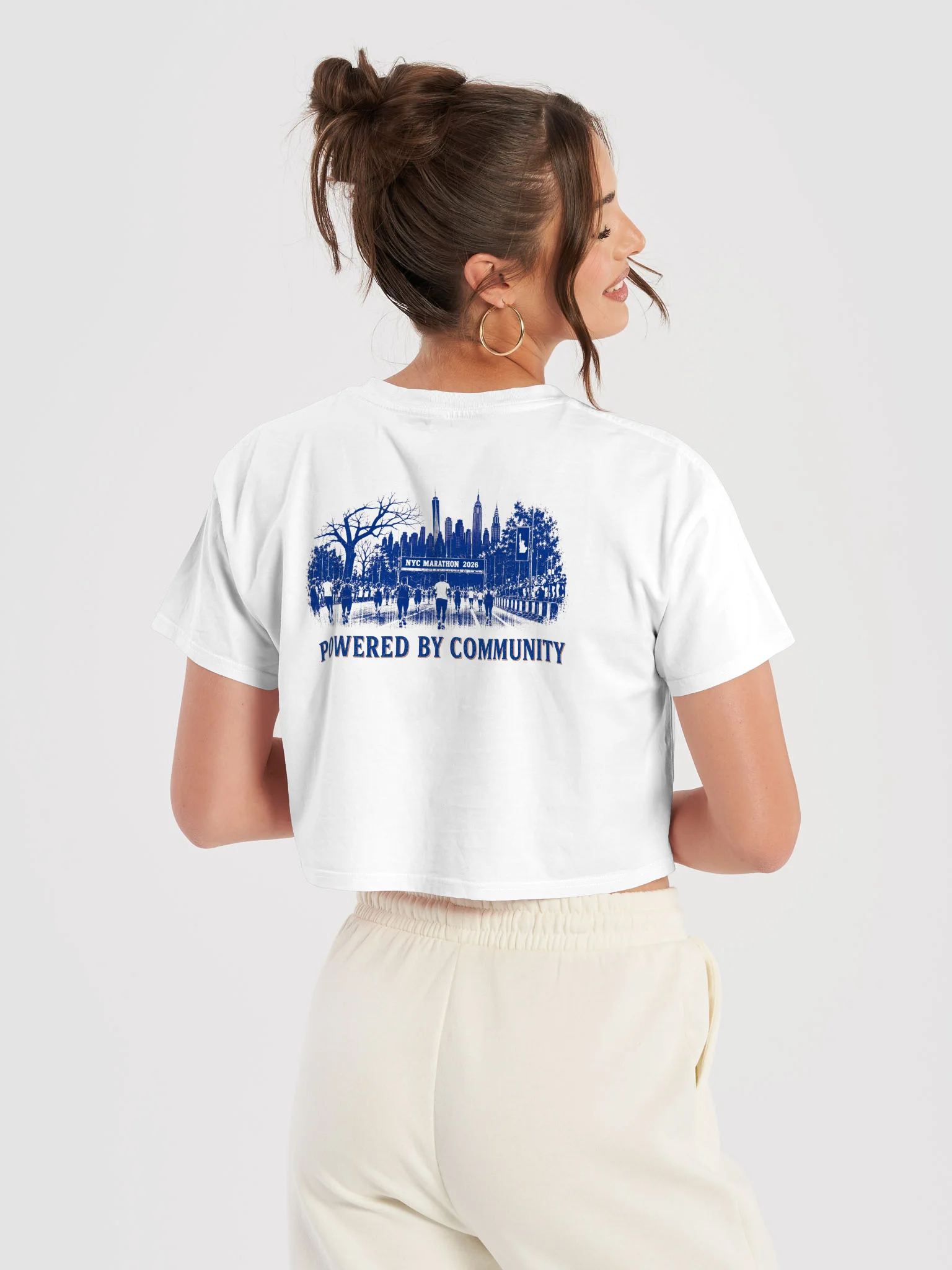 Scu-Bey x Sweat Equity: NYC Marathon 2026 Cropped Tee product image (6)