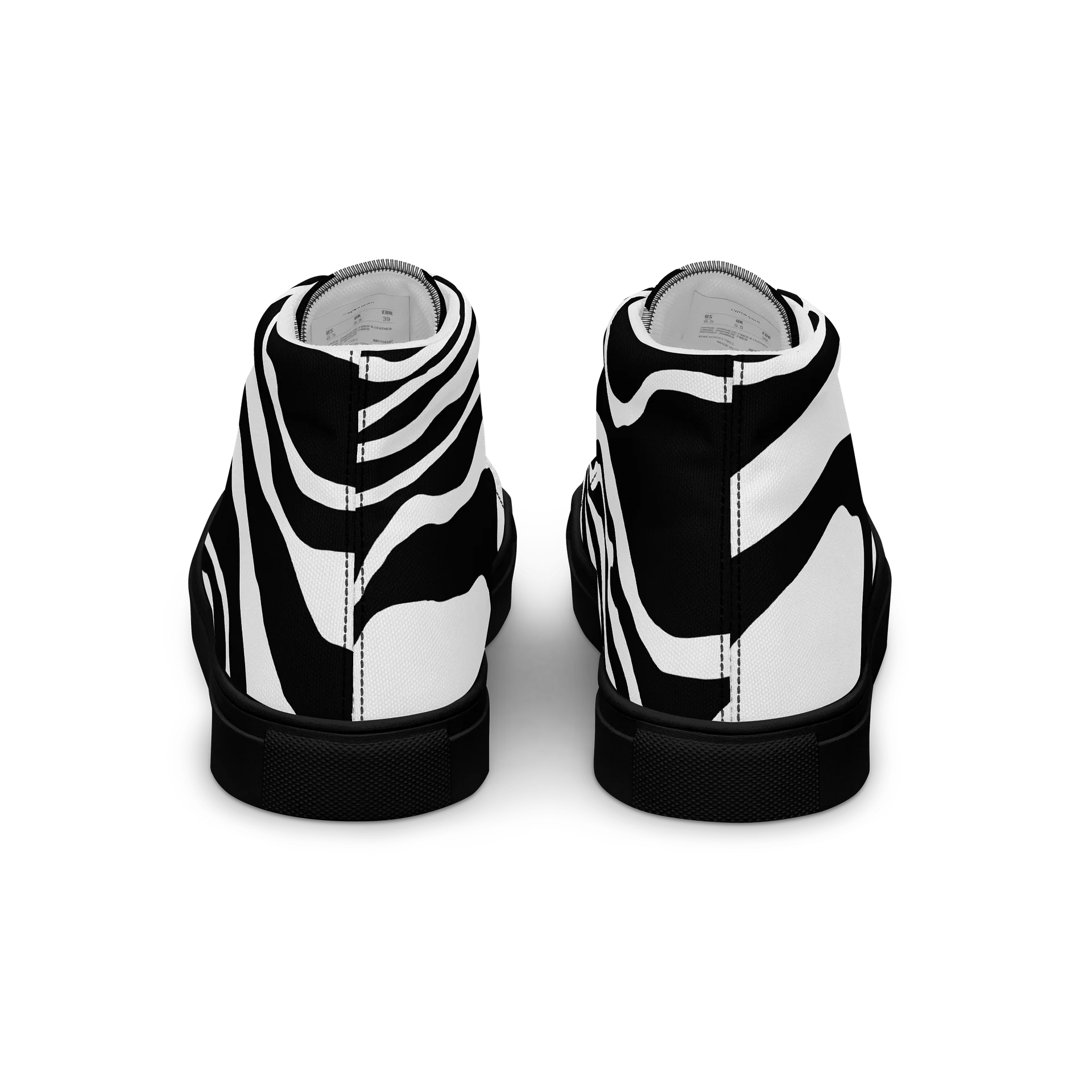 Zebra Stripe Print High Top Canvas Shoes product image (4)
