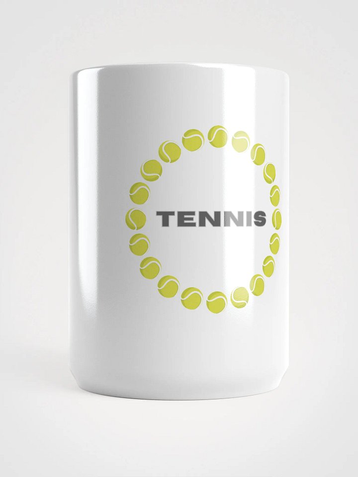 Tennis Ball Circle White Glossy Mug product image (1)