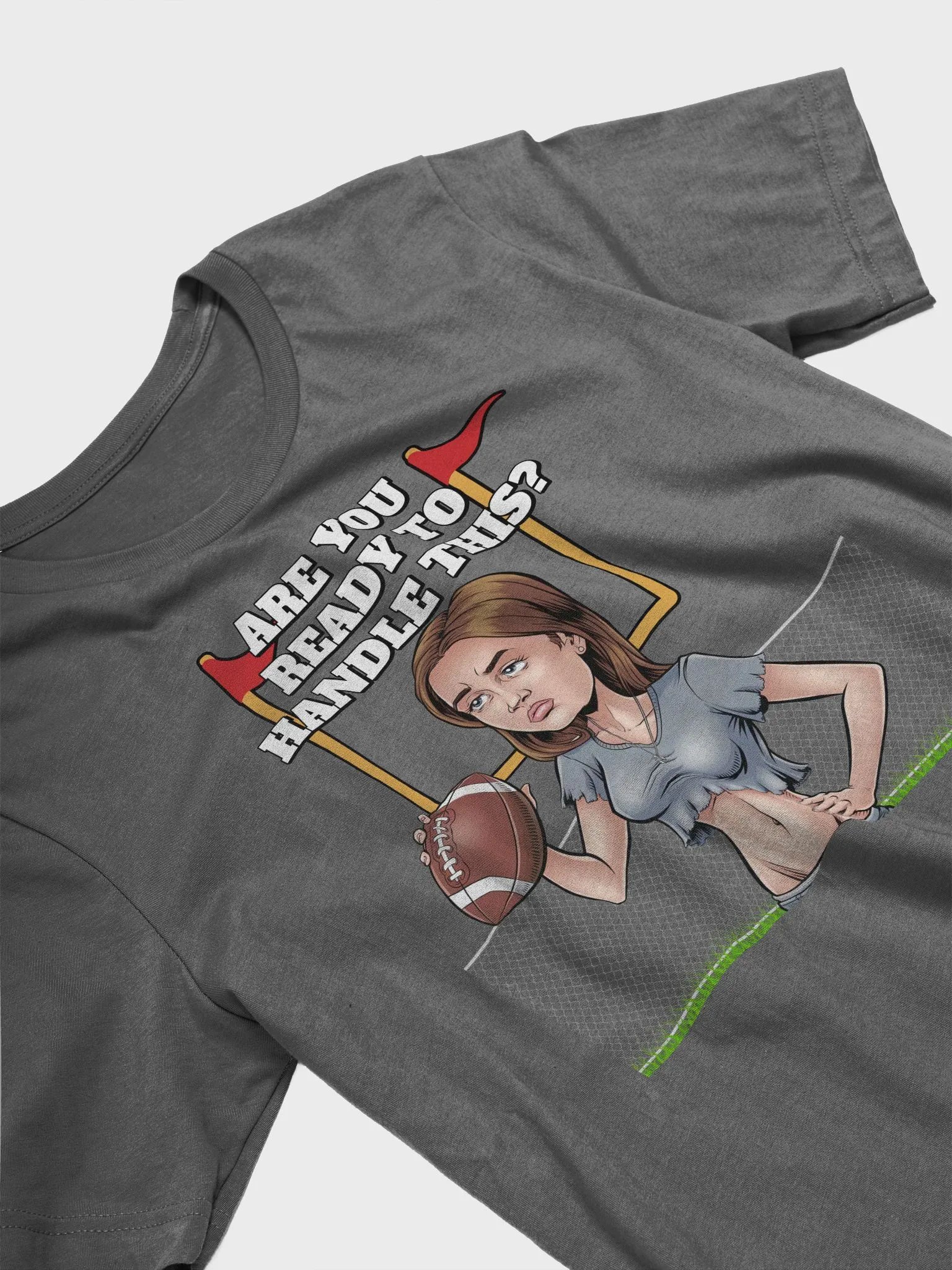 Are You Ready To Handle This? Female Footballer T-shirt product image (4)