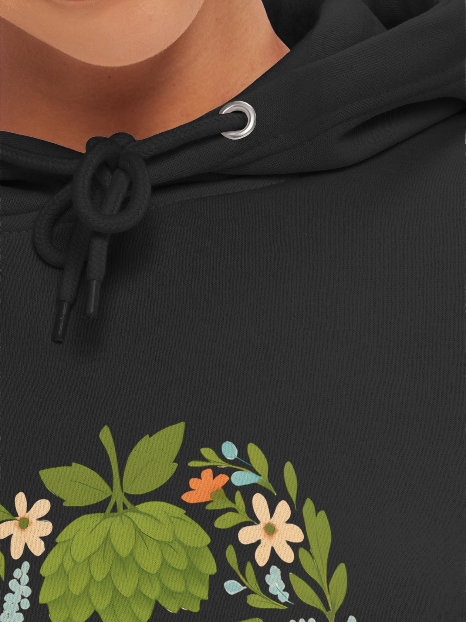 Hoppy Wife Hoppy Life Floral Hoodie – Brew Love in Bloom product image (7)