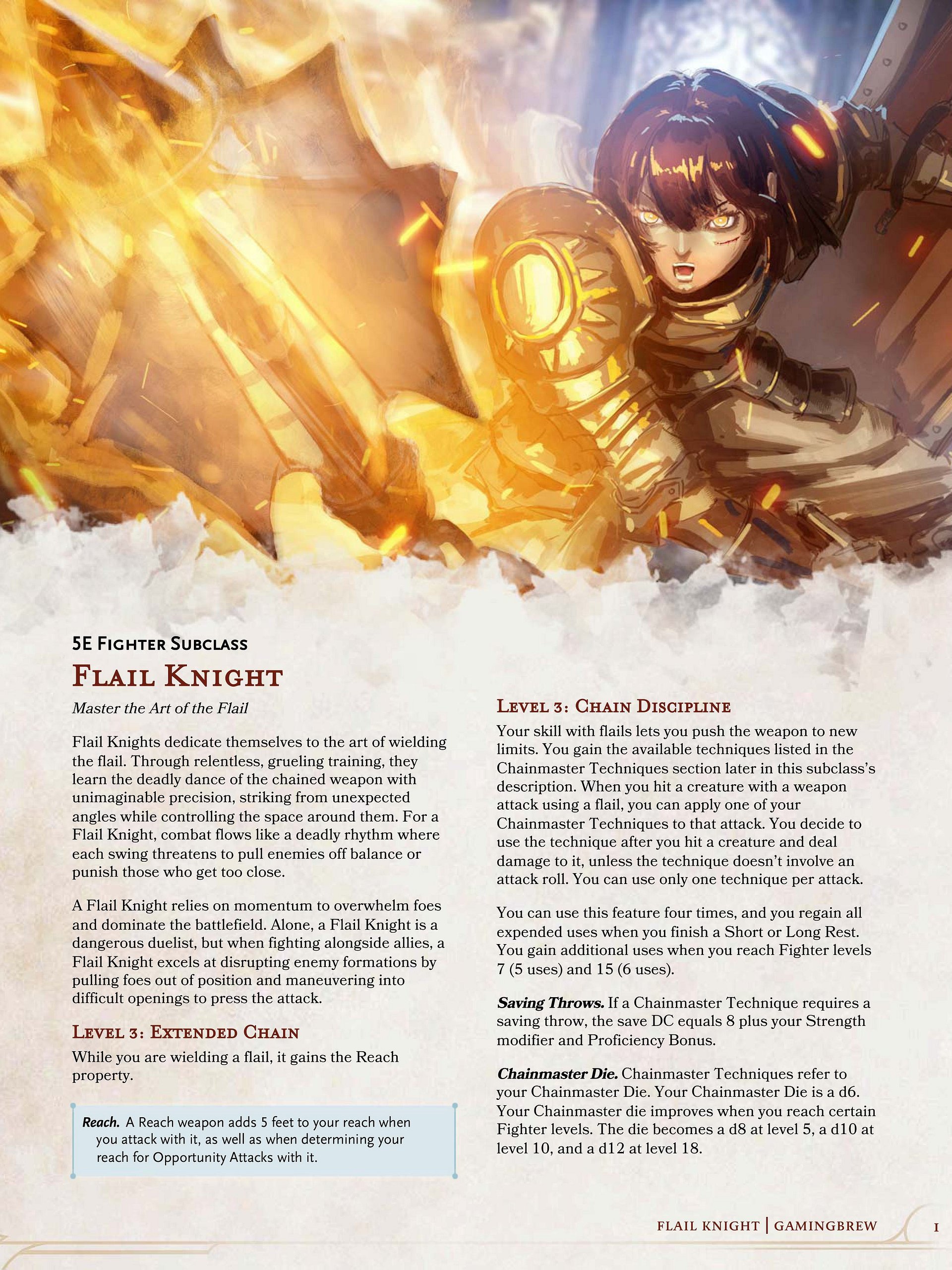 Flail Knight | 5.5E Fighter Subclass product image (2)