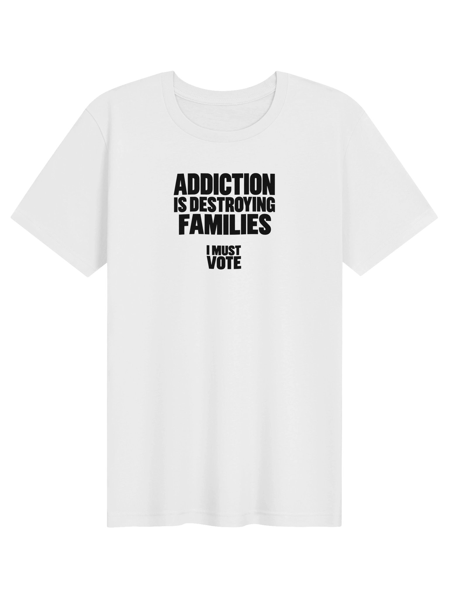 Addiction Is Destroying Families Tee - White product image (1)