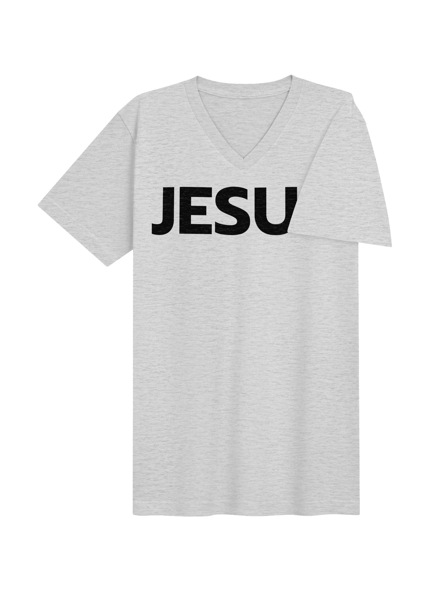 Jesus Essential V-Neck T-Shirt – Black Design product image (8)