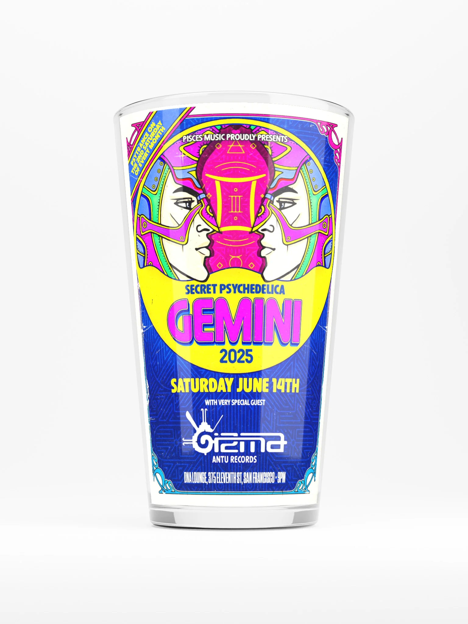 Gemini 2025 Shaker Pint Glass product image (1)