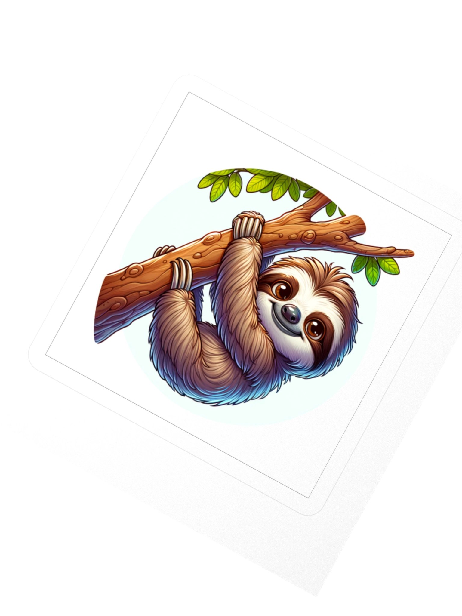 Smiling Sloth Kiss Cut Stickers product image (5)