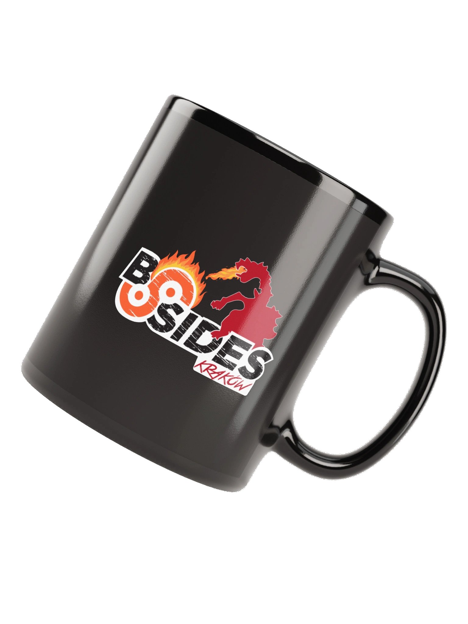 BSides Kraków Classic Logo Mug — Black product image (11)
