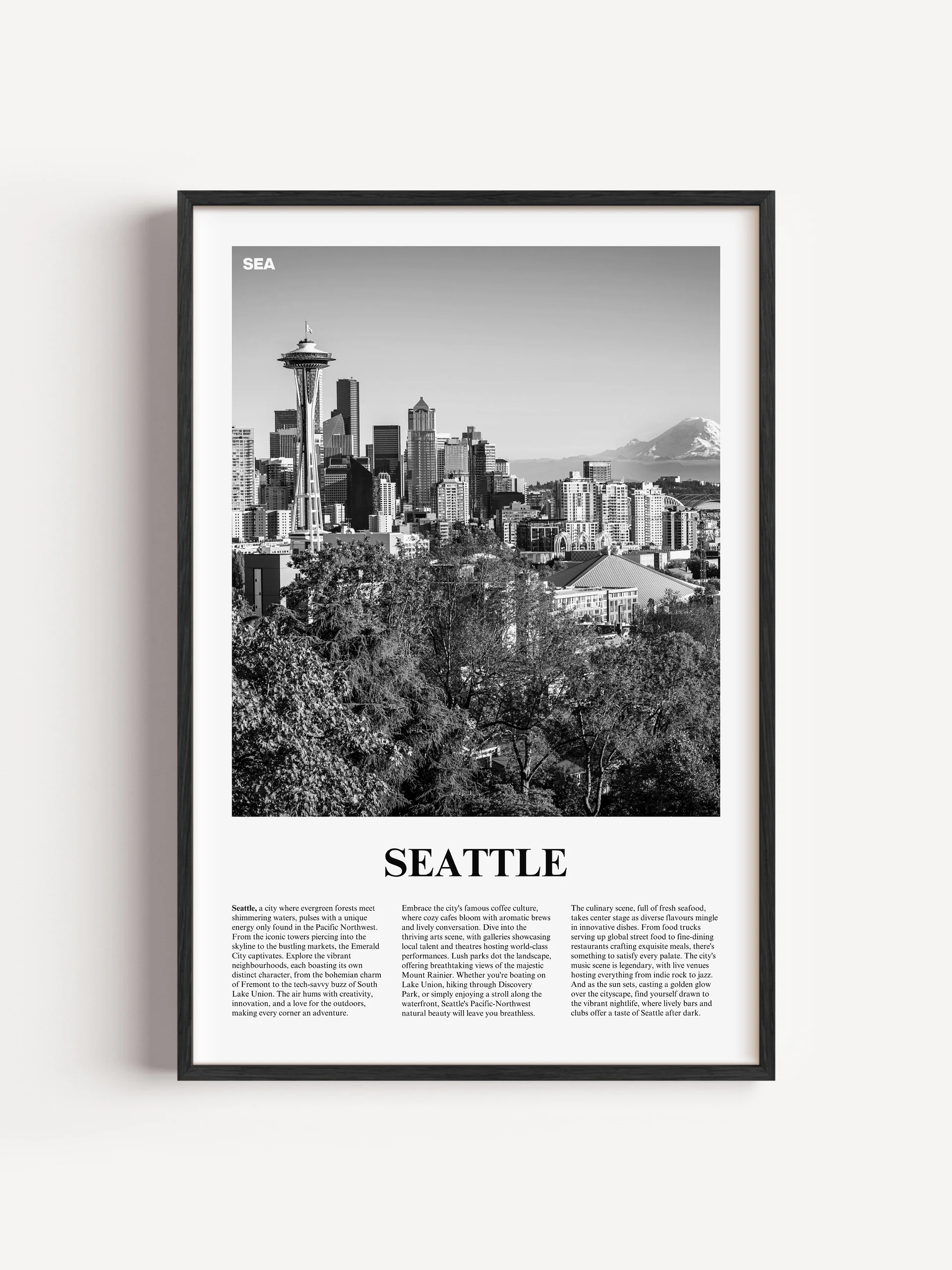 Seattle 01 Newspaper Poster product image (7)