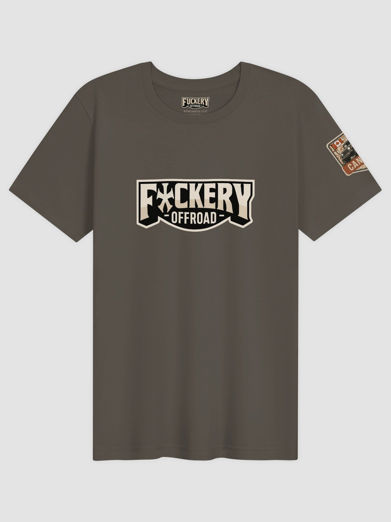 Unisex t-shirt with F*ckery Text Logo (Dark colours) - Clean product image (1)
