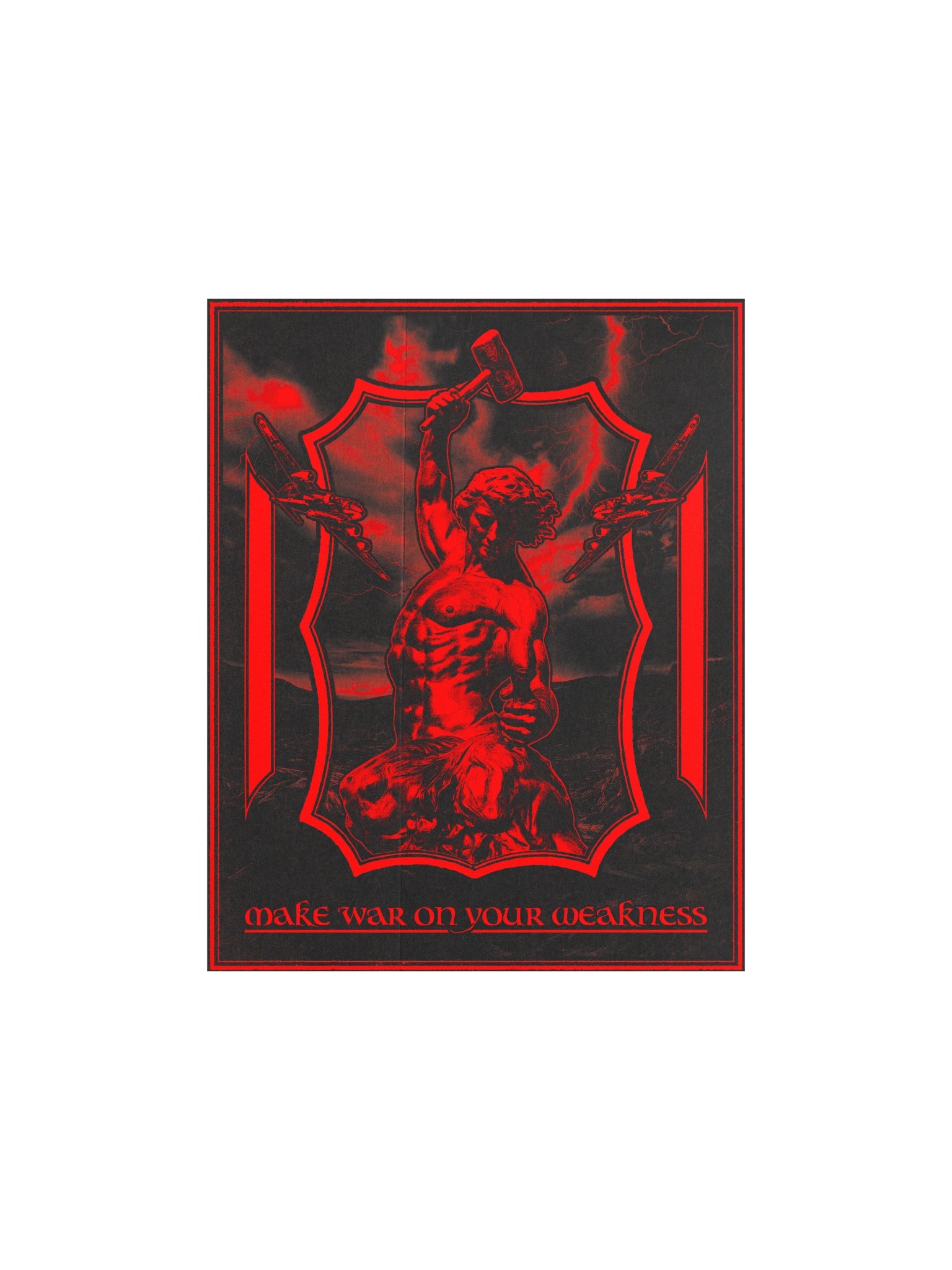 WAR ON WEAKNESS POSTER RED product image (2)