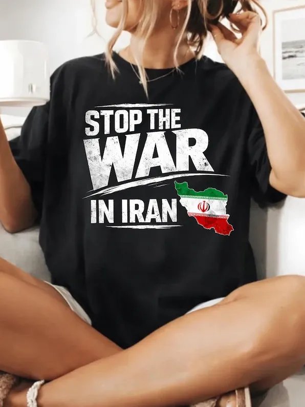 Stop the War in Iran T-Shirt | Vintage Distressed Anti-War Graphic Tee product image (1)