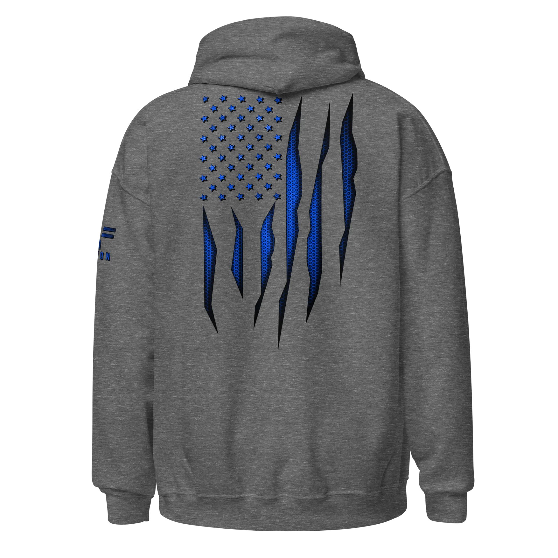 Blue Carbon Onyx American Flag Hoodie product image (5)
