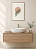 Boho Palm Leaf Sun Print | Botanical Bathroom Wall Art