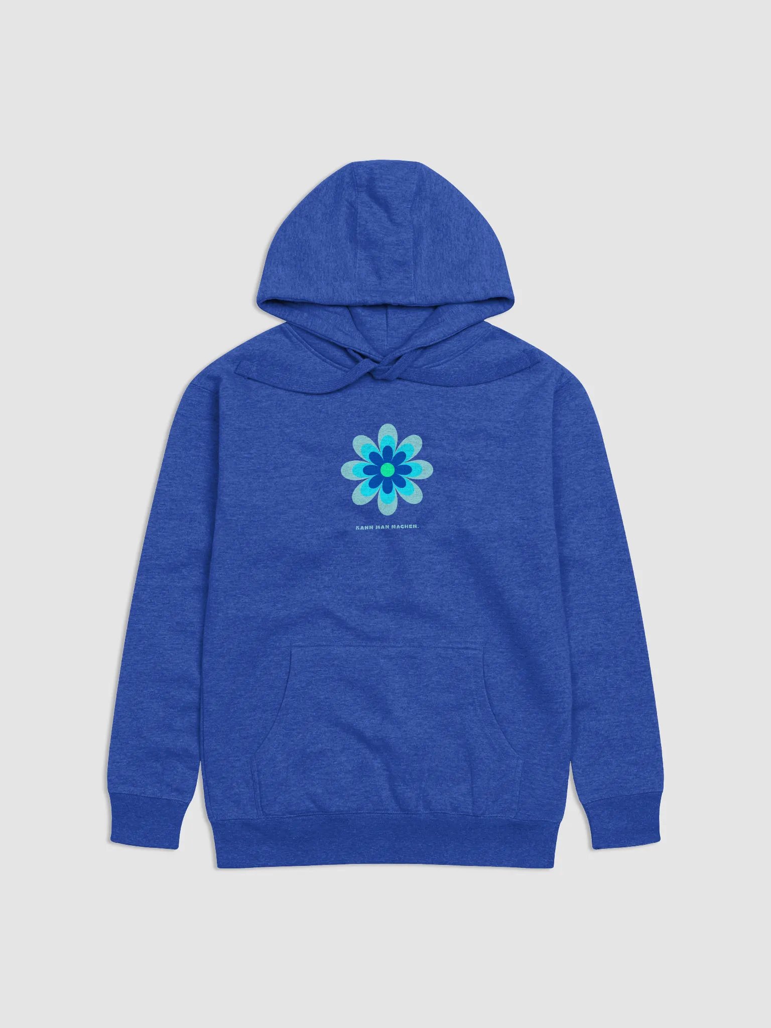 Laid-back flower Unisex Premium Hoodie "Kann man machen." - blue product image (1)