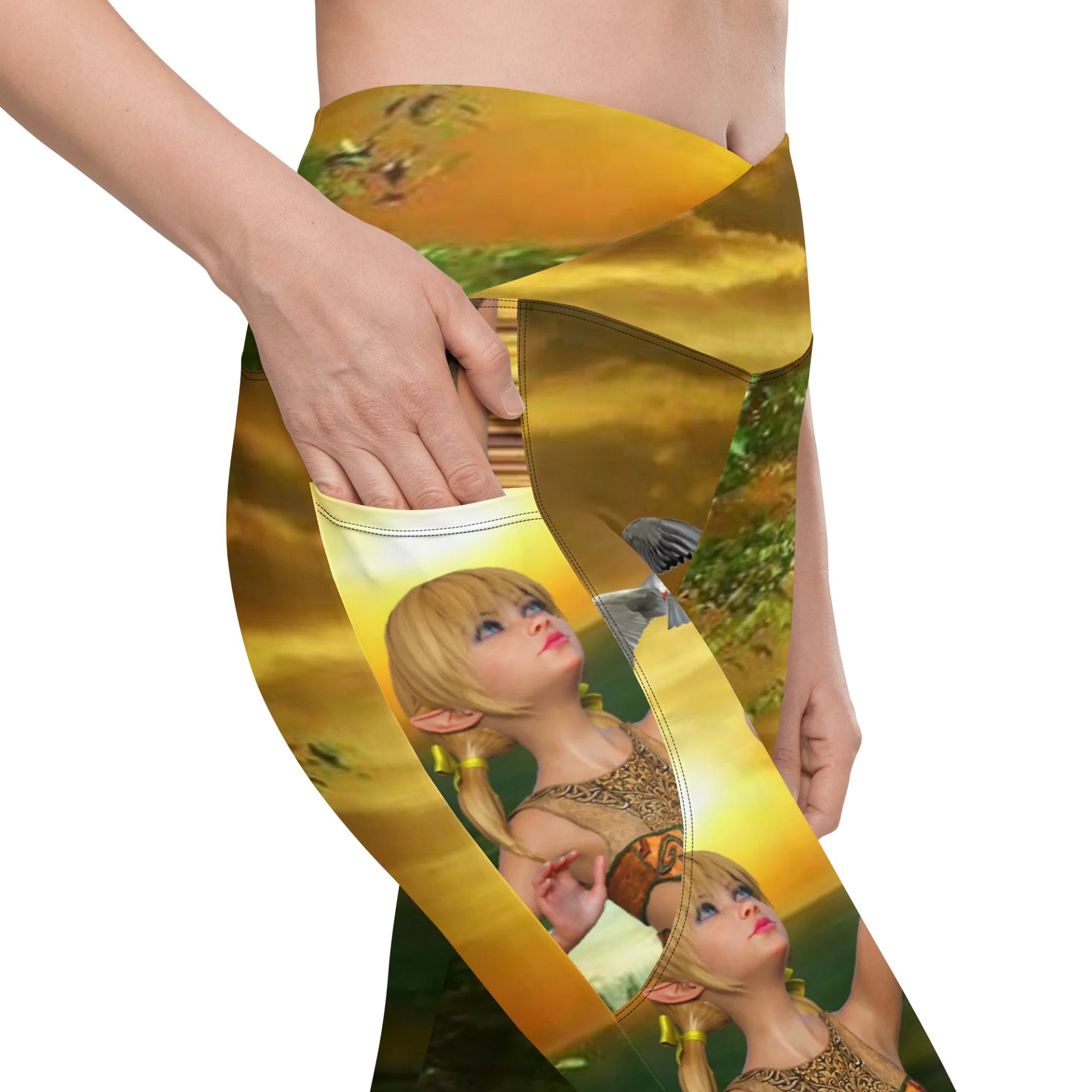 'Elven Stories - The Night of Your Return' Crossover Leggings with Pockets product image (10)