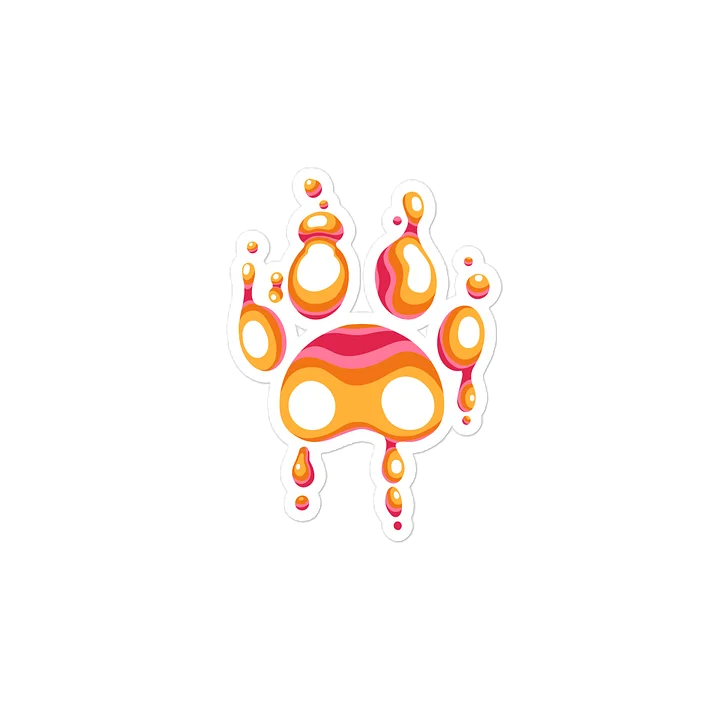 Lesbian Pride Lava Paw Sticker product image (2)