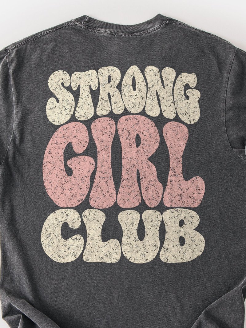 Strong Girl Club Oversized Gym Tee | Pump Cover product image (2)