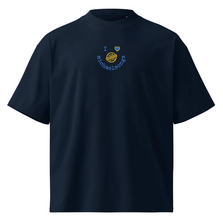 organic oversized tee w/embroidered smiley logo product image (1)