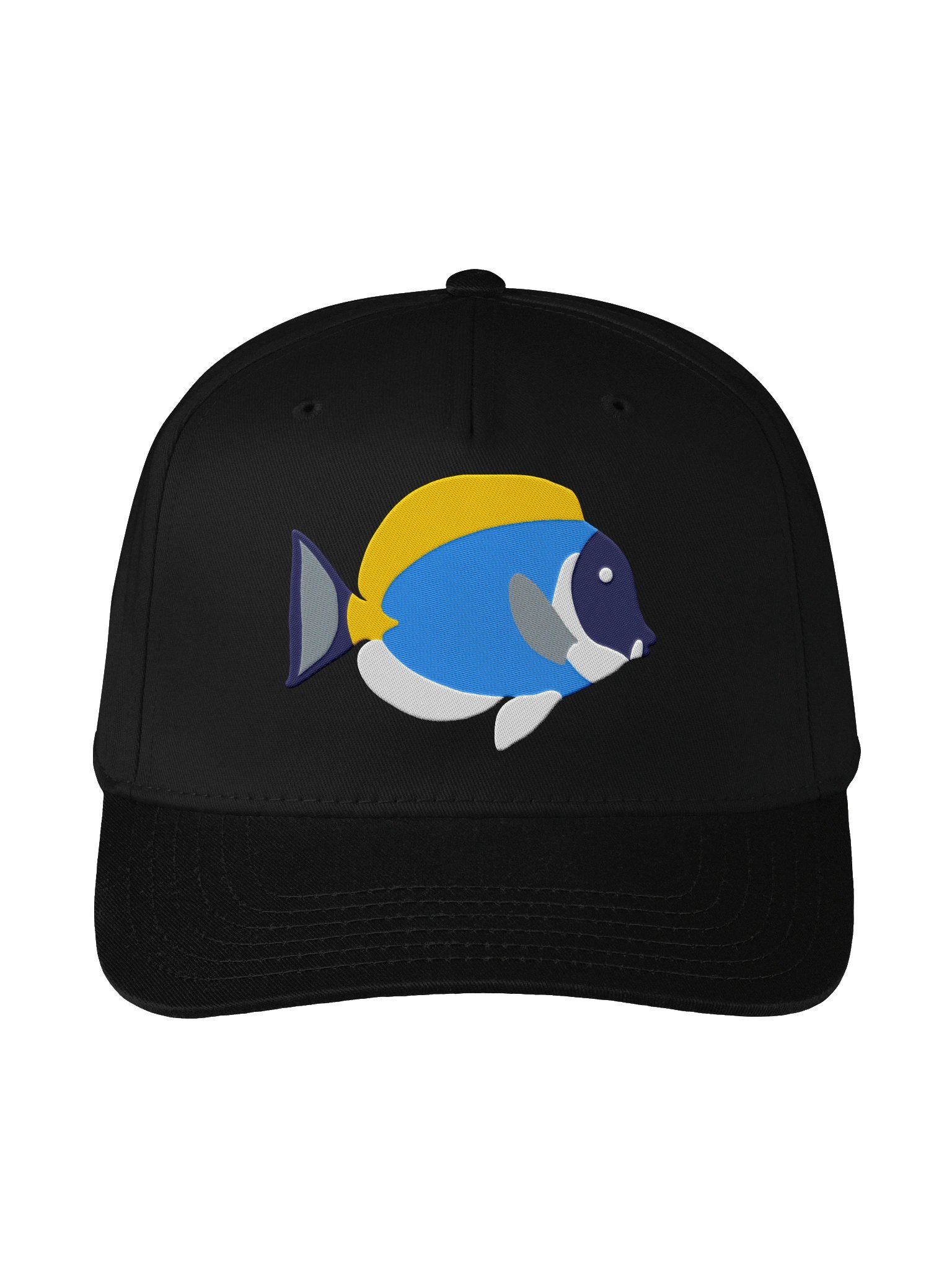 Powder Blue Tang Mid-Profile Baseball Cap (Embroidered) for Reef and Marine Aquarium Lovers product image (5)