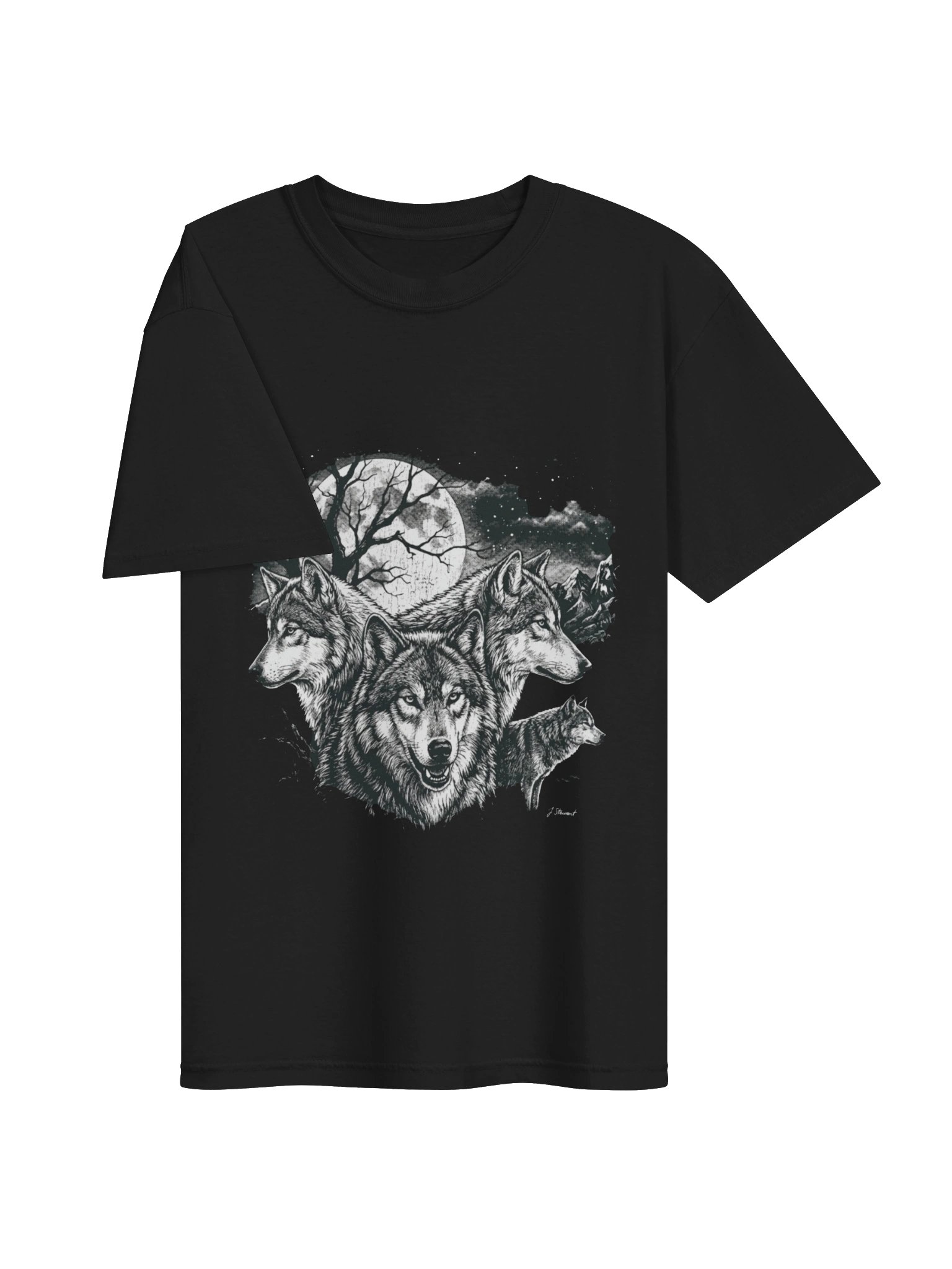 Moonlit Wolf T-Shirt product image (4)