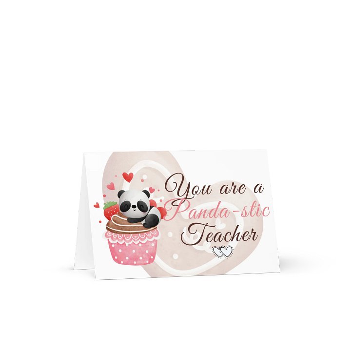 you are panda-stic teacher greeting card product image (2)