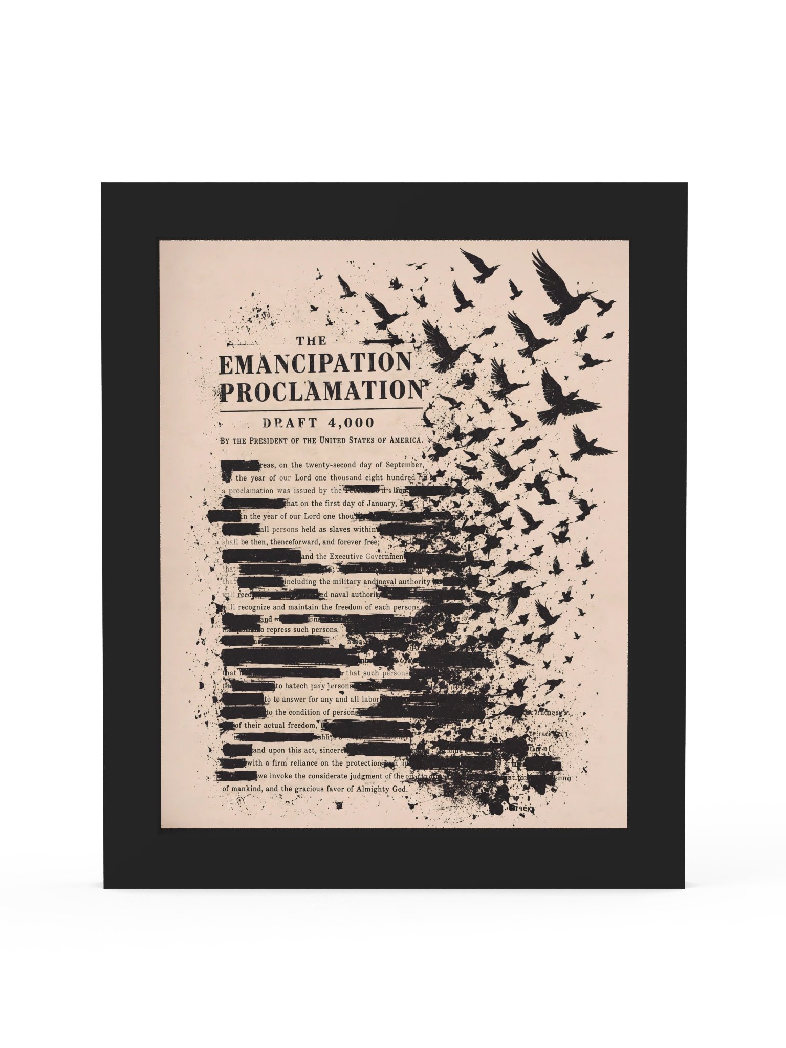 Emancipation Proclamation Distressed Art Print product image (3)