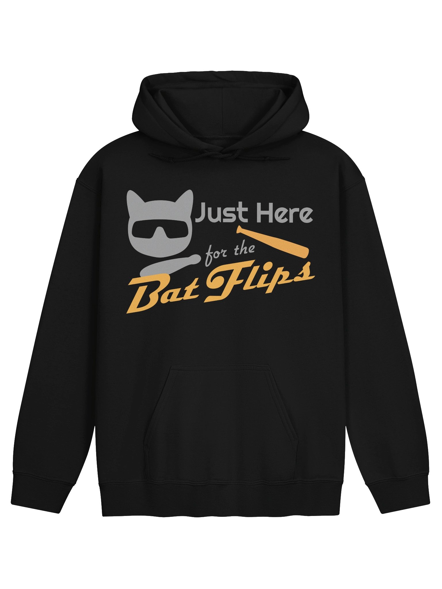 Baseball Cat (Just Here for The Bat Flips) - Unisex Adult Hoodie product image (1)