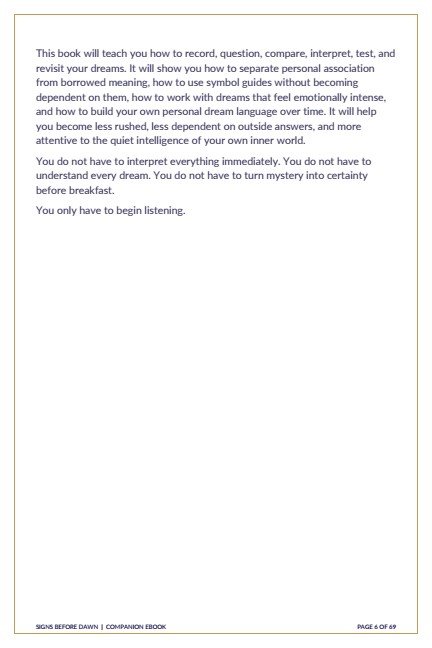 Before the Dream Fades | Dream Interpretation & Personal Dream Language Ebook product image (5)