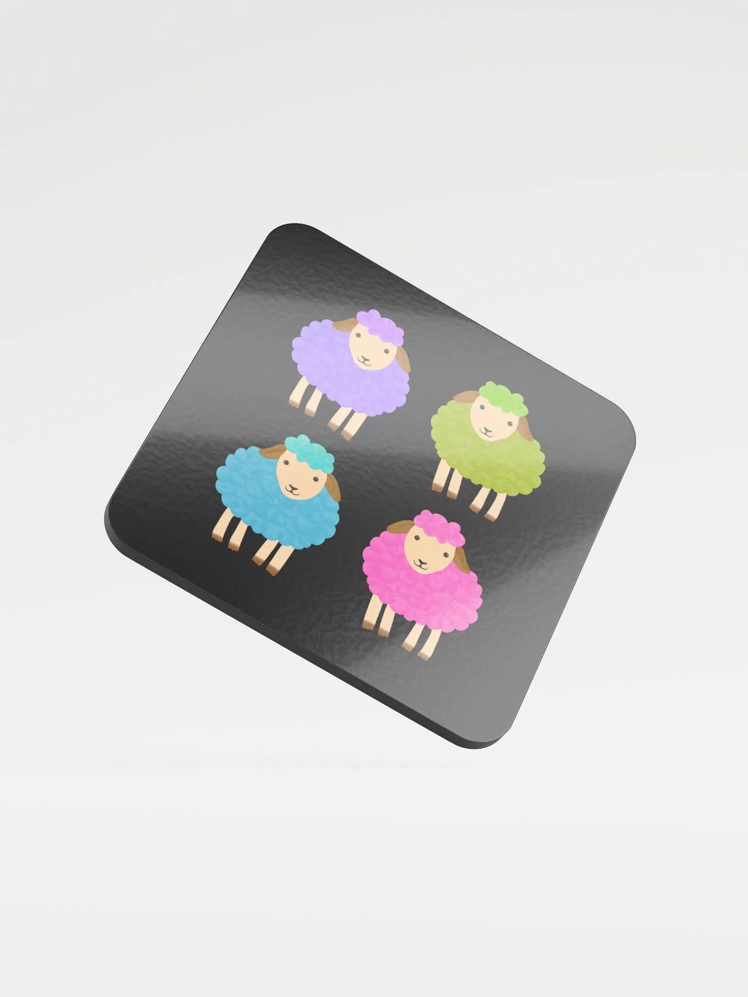 COLOURFUL SHEEP COASTER product image (1)
