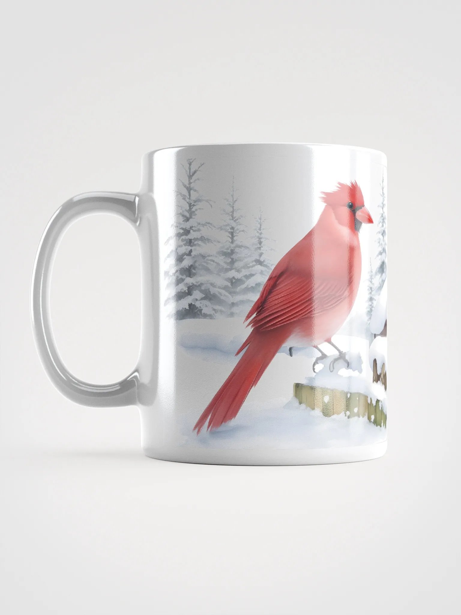 Winter Cardinals White Glossy Mug product image (11)