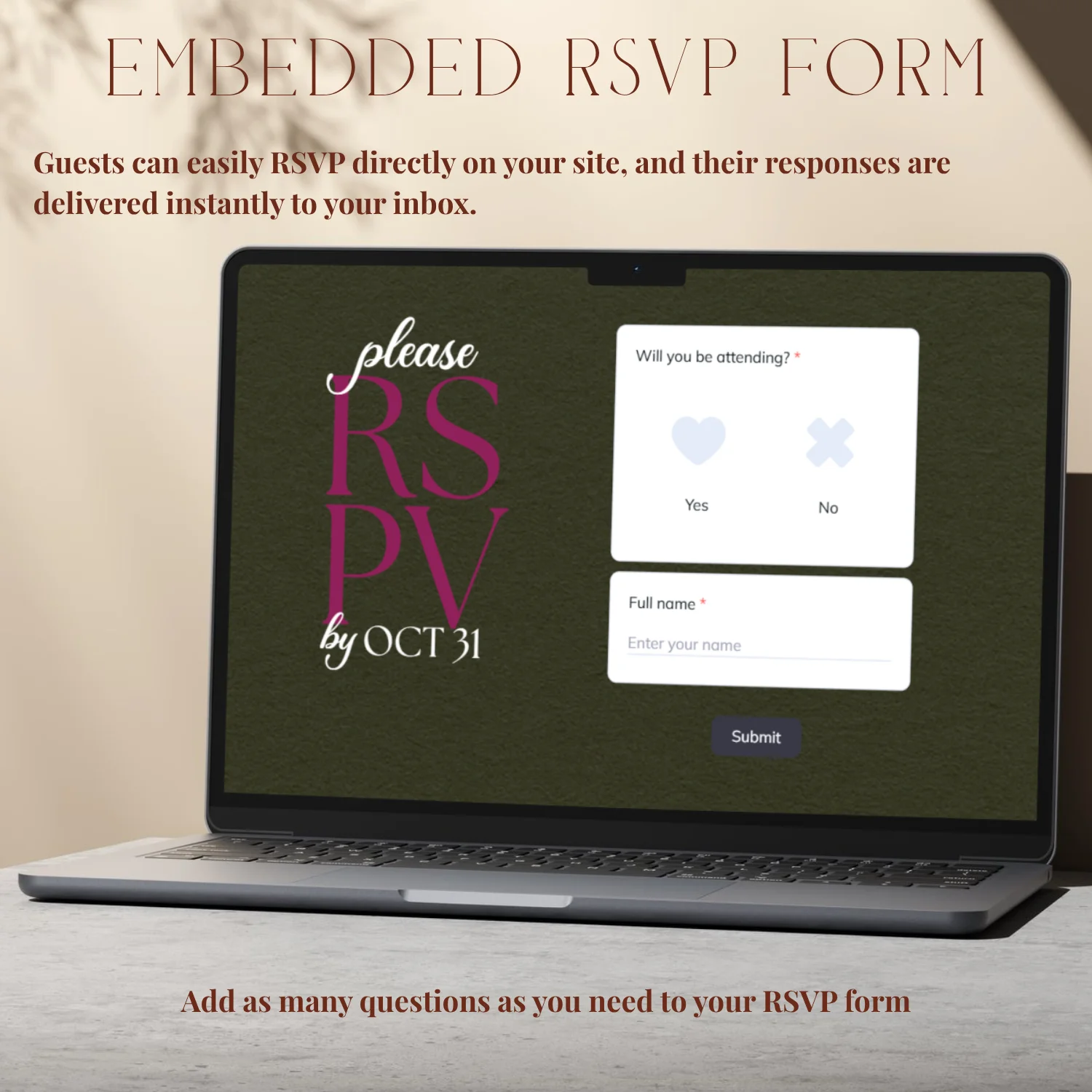 Wedding Website Template Canva | Vintage Wedding | Editable RSVP Site | Digital Invitation Website | Elegant Wedding Design product image (5)